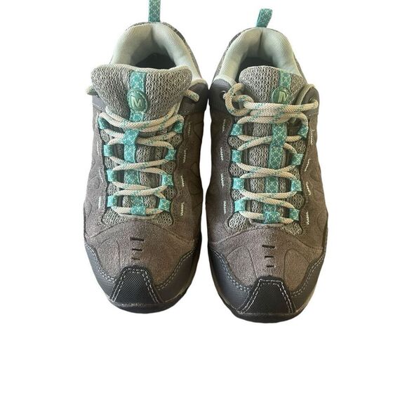 Merrell Womens Gray Lace-Up Suede Mesh Upper Athletic Hiking Shoes Size 6 - Picture 1 of 9